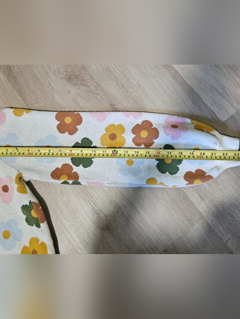 ARULA Cream Multi Floral Square-Neck Long Sleeve Top - Picture 7 of 12